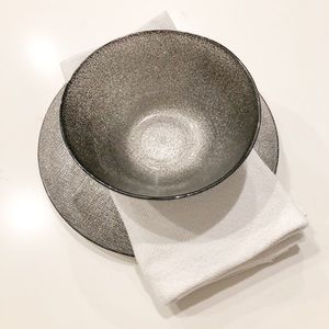Set of 4 Glam Plates, Bowls and Napkins